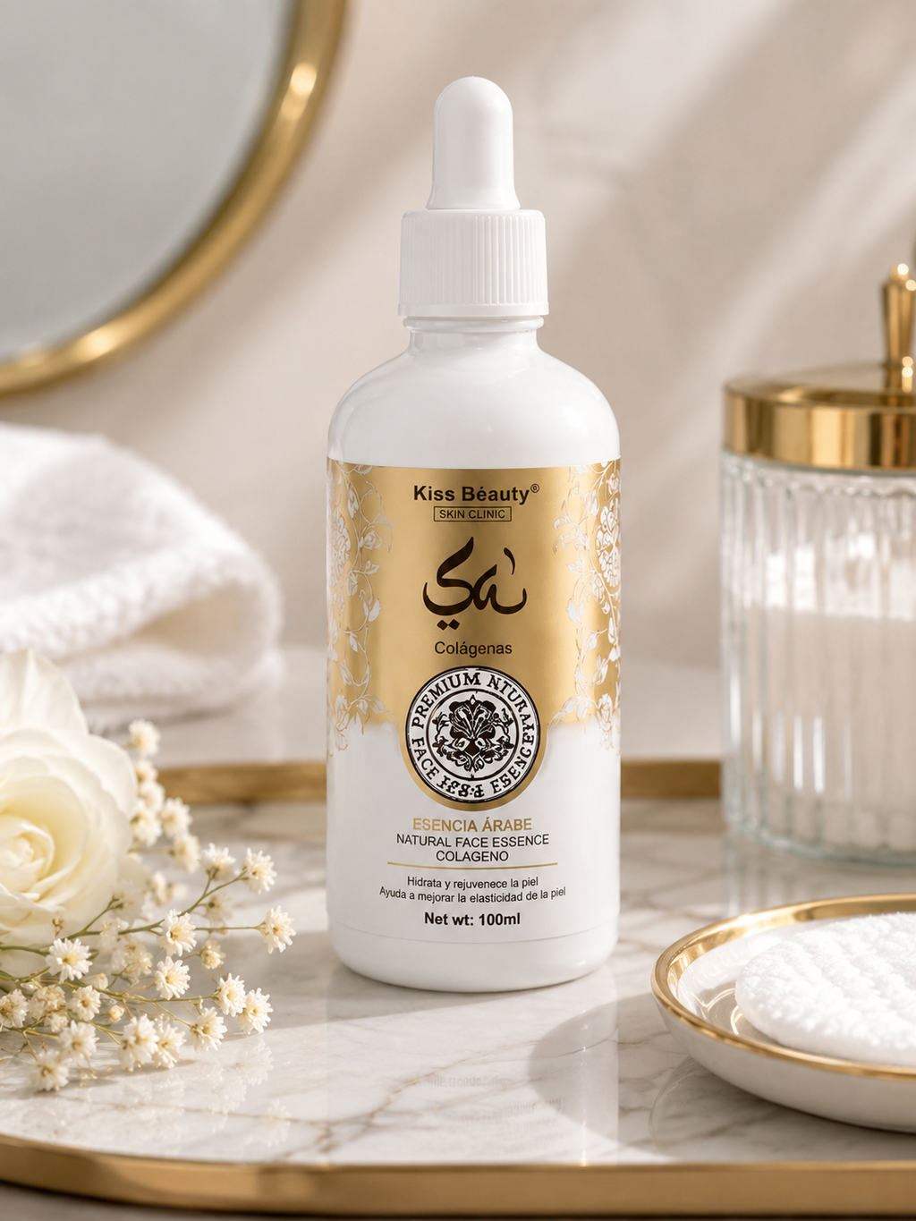 ACEITE PARA CABELLO ESENCIA ÁRABE CON COLÁGENO 100ML – KISS BEAUTY