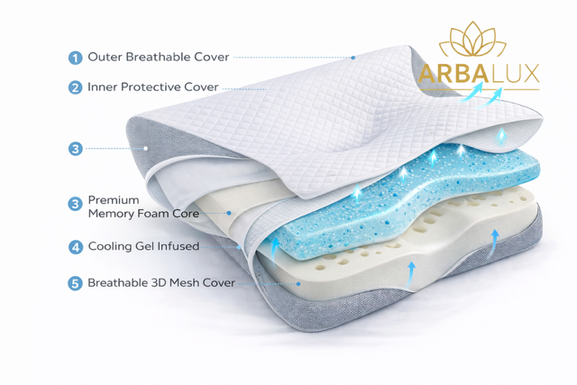 Almohada cervical ergonómica